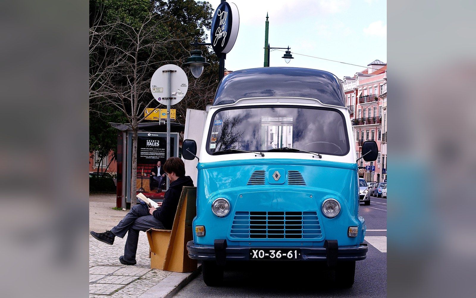 A Renault Estafette converted into a travelling bookshop.
